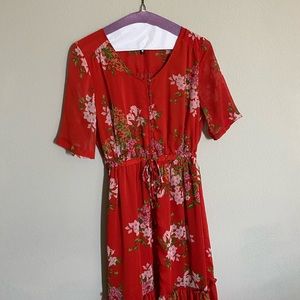 Orange maxi dress, brand who what wear